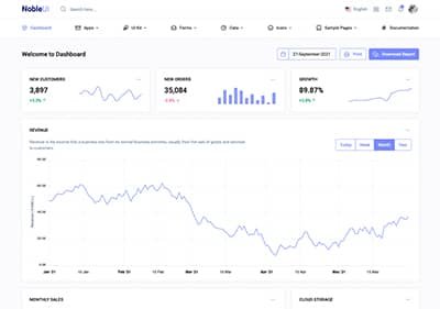 Horizontal Menu - Light